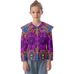 Mandala Fishes Kids  Peter Pan Collar Blouse by ConteMonfrey