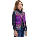 Mandala Fishes Kid s Short Button Up Puffer Vest	 View2