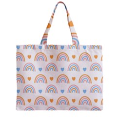 Rainbow Pattern Zipper Mini Tote Bag by ConteMonfrey