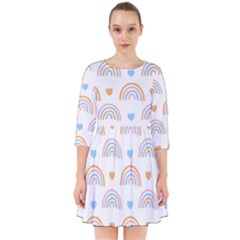 Rainbow Pattern Smock Dress by ConteMonfrey