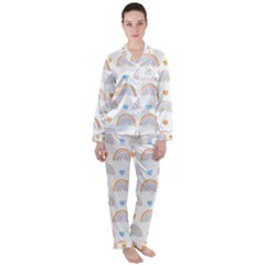 Rainbow Pattern Satin Long Sleeve Pajamas Set by ConteMonfrey