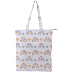 Rainbow Pattern Double Zip Up Tote Bag by ConteMonfrey