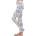 Rainbow Pattern Kids  Lightweight Velour Leggings View2