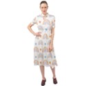 Rainbow Pattern Keyhole Neckline Chiffon Dress View1