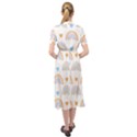 Rainbow Pattern Keyhole Neckline Chiffon Dress View2