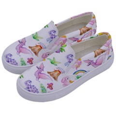 Dinosaurs Are Our Friends  Kids  Canvas Slip Ons by ConteMonfrey