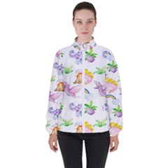 Dinosaurs Are Our Friends  Women s High Neck Windbreaker by ConteMonfrey