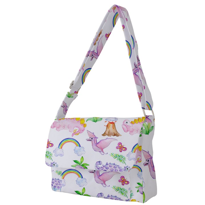 Dinosaurs Are Our Friends  Full Print Messenger Bag (S)