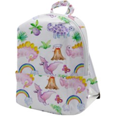 Dinosaurs Are Our Friends  Zip Up Backpack by ConteMonfrey