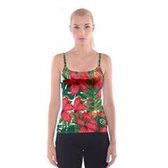 Tulips Design Spaghetti Strap Top by designsbymallika