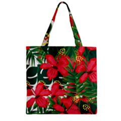 Tulips Design Zipper Grocery Tote Bag by designsbymallika