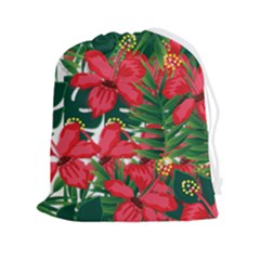 Tulips Design Drawstring Pouch (2xl) by designsbymallika