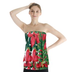 Tulips Design Strapless Top by designsbymallika