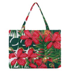 Tulips Design Zipper Medium Tote Bag by designsbymallika