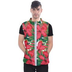 Tulips Design Men s Puffer Vest