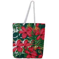 Tulips Design Full Print Rope Handle Tote (large) by designsbymallika