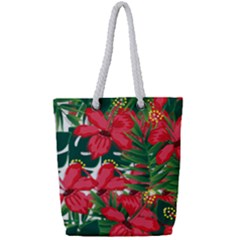 Tulips Design Full Print Rope Handle Tote (small) by designsbymallika