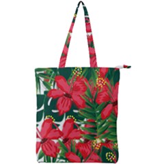 Tulips Design Double Zip Up Tote Bag by designsbymallika