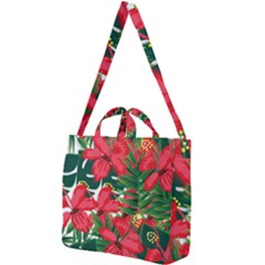 Tulips Design Square Shoulder Tote Bag by designsbymallika