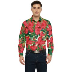 Tulips Design Men s Long Sleeve Pocket Shirt  by designsbymallika