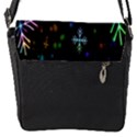 Snowflakes Lights Flap Closure Messenger Bag (S) View1