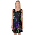 Snowflakes Lights Sleeveless Satin Nightdress View1