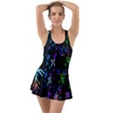 Snowflakes Lights Ruffle Top Dress Swimsuit View1