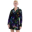 Snowflakes Lights Women s Long Sleeve Casual Dress View1