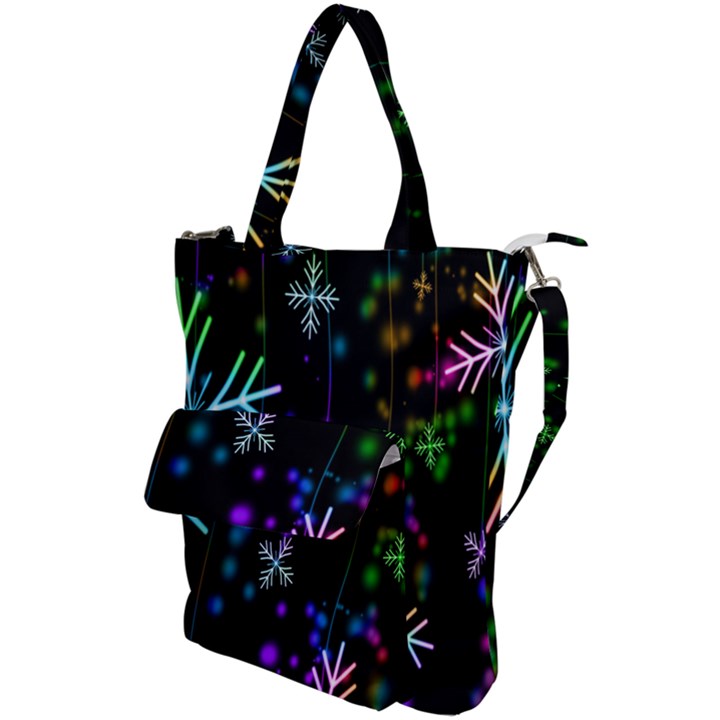 Snowflakes Lights Shoulder Tote Bag