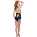 Snowflakes Lights Halter Front Plunge Swimsuit View2