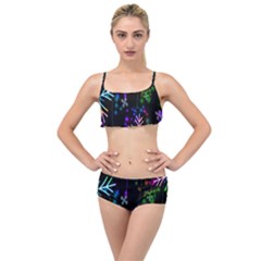 Snowflakes Lights Layered Top Bikini Set