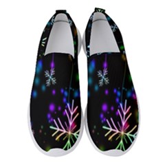 Snowflakes Lights Women s Slip On Sneakers by artworkshop