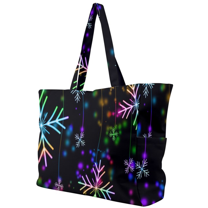 Snowflakes Lights Simple Shoulder Bag