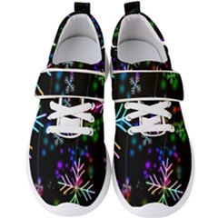 Snowflakes Lights Men s Velcro Strap Shoes