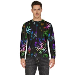 Snowflakes Lights Men s Fleece Sweatshirt by artworkshop