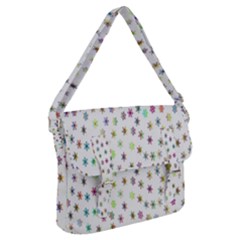 Snow Winter Ice Cold Buckle Messenger Bag by artworkshop