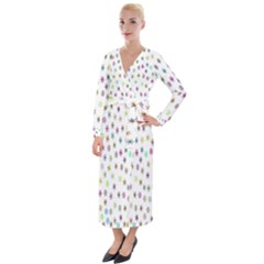 Snow Winter Ice Cold Velvet Maxi Wrap Dress by artworkshop