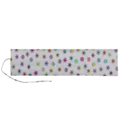 Snow Winter Ice Cold Roll Up Canvas Pencil Holder (l) by artworkshop