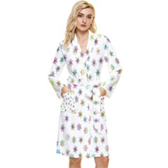 Snow Winter Ice Cold Long Sleeve Velour Robe by artworkshop