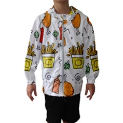 Set Child Fun Funny Collection Kids  Hooded Windbreaker by artworkshop