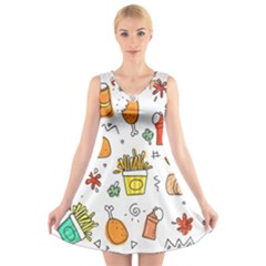 Set Child Fun Funny Collection V-neck Sleeveless Dress