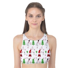 Santa Claus Snowman Christmas Tank Bikini Top by artworkshop