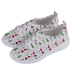 Santa Claus Snowman Christmas Women s Lightweight Sports Shoes by artworkshop