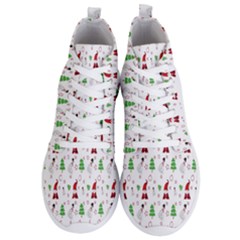 Santa Claus Snowman Christmas Men s Lightweight High Top Sneakers