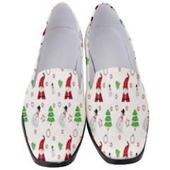 Santa Claus Snowman Christmas Women s Classic Loafer Heels by artworkshop