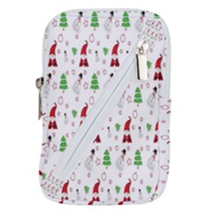 Santa Claus Snowman Christmas Belt Pouch Bag (small) by artworkshop