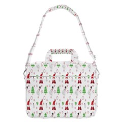 Santa Claus Snowman Christmas Macbook Pro 16  Shoulder Laptop Bag by artworkshop