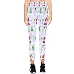 Santa Claus Snowman Christmas Pocket Leggings 