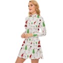 Santa Claus Snowman Christmas Long Sleeve Velour Longline Dress View2