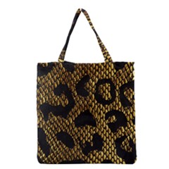 Metallic Snake Skin Pattern Grocery Tote Bag by BangZart